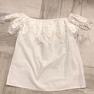 MERONA White Cotton off the shoulder top